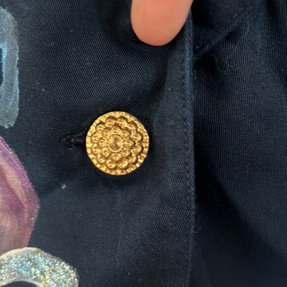 Vintage 90’s Hand Painted Christmas Blazer Jacket Ugly Christmas Sweater - Picture 8 of 9